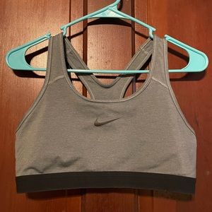 Nike gray sports bra. Size Large.